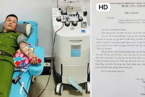 Cán bộ CSGT vượt hơn 60km hiến tiểu cầu cứu 2 cháu bé