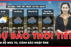Dự báo thời tiết 24-6: Nam bộ mưa to và giông, cảnh báo nguy cơ ngập úng ở các đô thị 