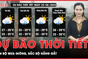 Dự báo thời tiết 29-6: Mưa rào và giông rải rác tại Nam Bộ và Tây Nguyên, Bắc Bộ nắng nóng gay gắt