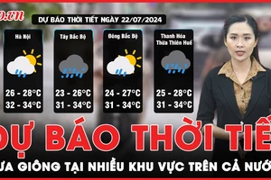 Dự báo thời tiết 22-7: Mưa giông diện rộng tại nhiều khu vực trên cả nước