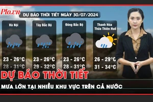 Dự báo thời tiết 30-7: Khu vực Bắc Bộ, Bắc Trung Bộ hứng mưa rào và giông