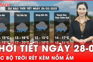 Dự báo thời tiết ngày 28-02: Bắc Bộ hứng mưa rét kèm nồm ẩm; Nam Bộ có mưa rào và giông rải rác