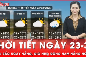 Dự báo thời tiết ngày 23-3: Bắc Bộ rét khô, Nam Bộ trời nắng nóng, mưa rào và dông vài nơi