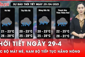 Dự báo thời tiết ngày 29-4: Đón đợt không khí lạnh mới, Bắc Bộ trời mát mẻ; Nam Bộ tiếp tục nắng nóng