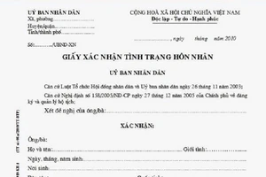 Đang nuôi con, có được xác nhận độc thân?