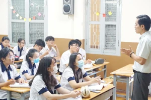 Một tiết học của học sinh lớp 12 Trường THPT Nguyễn Thái Bình, quận Tân Bình, TP.HCM. Ảnh: NGUYỄN QUYÊN