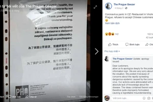 Nhà hàng Việt ở Czech xin lỗi vì cấm khách Trung Quốc