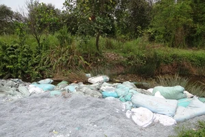 Bắt xe đổ chất thải lạ gần kênh Thầy Cai, Sài Gòn