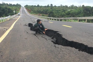 Đường 250 tỉ đồng nứt toác: Tạm dừng phân công hai người