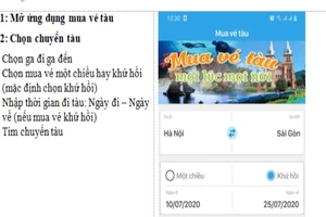 Từ ngày 15-7, triển khai bán vé tàu qua app điện thoại