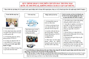 Công bố quy trình nhập cảnh trên chuyến bay thương mại quốc tế