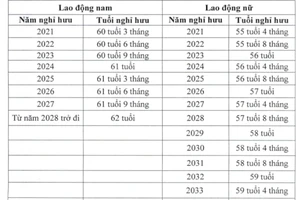 Chính phủ quy định tăng tuổi nghỉ hưu với người lao động