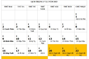 Chính thức trình Thủ tướng phương án nghỉ Tết Nguyên đán 2023 kéo dài 7 ngày