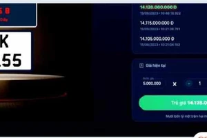 Choáng với biển số 30K-555.55 được đấu giá chốt 14 tỉ đồng