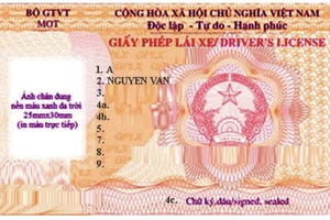 Từ ngày 1-1-2025, các tỉnh thành phải cấp bằng lái xe theo mẫu mới