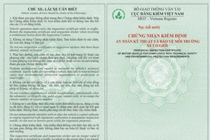 Đề xuất mẫu giấy chứng nhận kiểm định, tem kiểm định mới