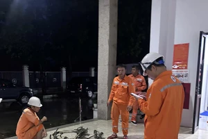 Điện lực miền Bắc khẩn trương khắc phục sự cố điện do bão số 5 ở Nghệ An, Hà Tĩnh 