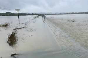 Nhiều đoạn ray bị lũ nhấn chìm, đường sắt dừng chạy nhiều tàu khách Bắc – Nam