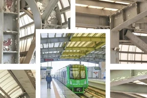 Nhà ga tàu điện Cát Linh - Hà Đông loang lổ, Hanoi Metro nói gì?
