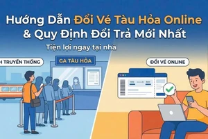 Từ 15-5, hành khách có thể đổi, trả vé tàu trực tuyến không cần ra ga