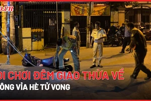 Đi chơi giao thừa về, thanh niên chạy xe máy tông vỉa hè tử vong