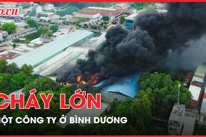 Cháy lớn tại một công ty ở Bình Dương