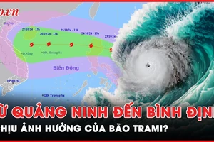 Bão Trami giật cấp 14 tiến thẳng Biển Đông gây ảnh hưởng đến nhiều địa phương của Việt Nam 