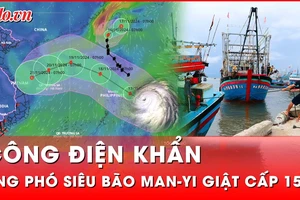 Khẩn trương ứng phó siêu bão Man-yi giật cấp 15, chuẩn bị đổ bộ Biển Đông 