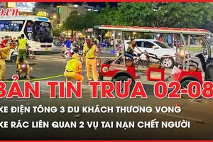 Bản tin trưa 2-8: Bị xe điện tông, 3 du khách đi bộ thương vong; Chiếc xe rác liên quan 2 vụ tai nạn chết người 