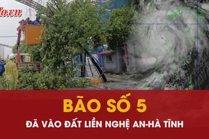 Nóng: Bão số 5 đã vào đất liền Nghệ An-Hà Tĩnh