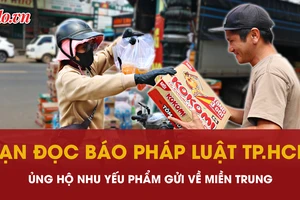 Bạn đọc báo Pháp Luật TP.HCM chung tay góp rau, gạo, mắm muối... gửi về miền Trung
