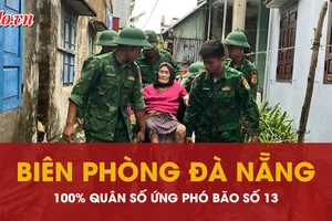 Biên phòng Đà Nẵng huy động tổng lực hỗ trợ người dân ứng phó bão số 13 