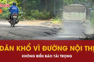 Bỏ ngỏ biển báo tải trọng, đường dân sinh 'oằn mình' gánh xe tải