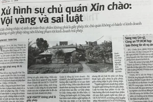 Tòa Bình Chánh trả hồ sơ vụ “Xử hình sự chủ quán Xin Chào“