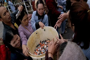 Sư thầy giải thích việc phóng sinh cá chim trắng