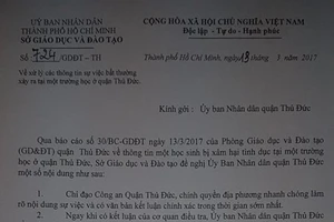 Sở GD&ĐT TP.HCM lên tiếng vụ bé lớp 1 nghi bị xâm hại