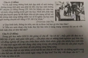 'Tham nhũng, nhận hối lộ để báo hiếu' vào đề thi học kỳ