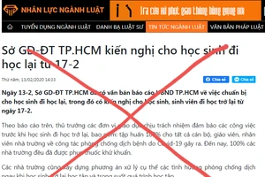 Một trang thông tin điện tử dẫn lại bản tin của một tờ báo. Ảnh: PV