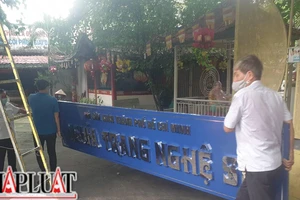 Chùa nghệ sĩ đã gỡ bảng "Nghĩa trang nghệ sĩ"