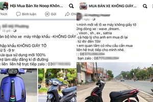Hàng chục hội nhóm công khai mua bán xe không giấy tờ trên mạng xã hội. (Ảnh chụp màn hình)