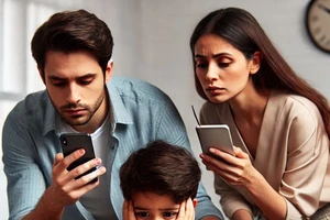 Cha mẹ hãy bớt dùng điện thoại để không "bỏ rơi" con 