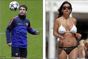 Fabregas đưa người tình đi chơi sau trận thua sốc tại Euro