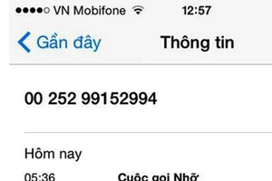 Cảnh báo cuộc gọi lạ quốc tế ăn cắp cước viễn thông