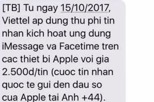 Thực hư thông tin Vietel thu phí iMessage và Facetime