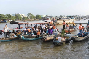 Bốn người đẹp 'khuấy đảo' chợ nổi Cái Răng