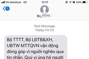 Thực hư về đầu số kêu gọi ủng hộ người nghèo