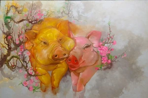 Ngộ nghĩnh ngắm lợn ngồi xe hơi, khiêu vũ mùa xuân