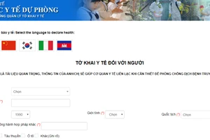 Vận hành hệ thống tờ khai y tế điện tử trong dịch COVID-19