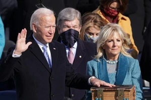 Ông Joe Biden tuyên thệ nhậm chức tổng thống thứ 46 của Mỹ. Ảnh: GETTY IMAGES