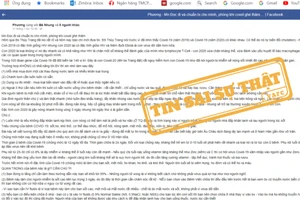 Tin điều trị COVID-19 tại nhà là tin giả